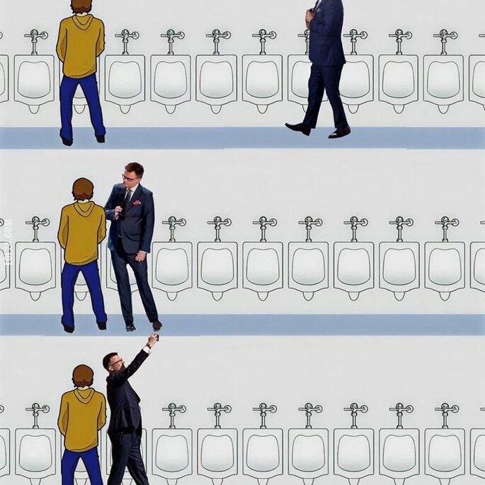 MEM : Hołownia przy pisuarze