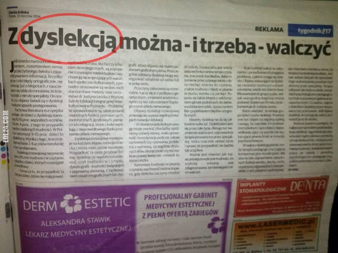 napis, reklama : Można i trzeba walczyć