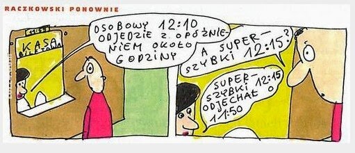 komiczne : PKP osobowy, a super szybki