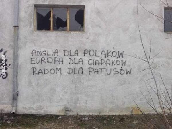 napis, reklama : Anglia dla Polaków...