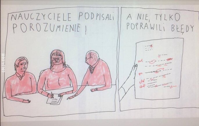 satyra : Porozumienie z nauczycielami