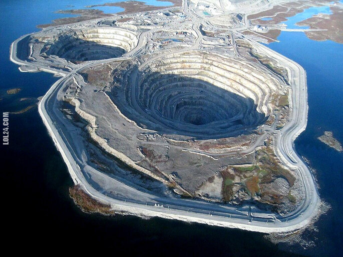 WOW : Kopalnia odkrywkowa diamentów Diavik w Kanadzie
