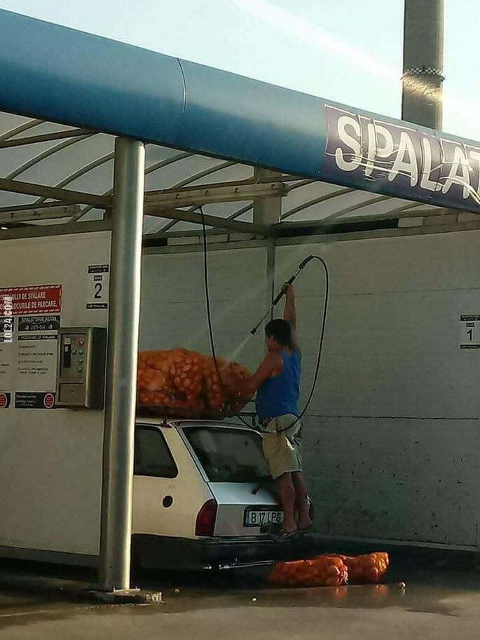 inne : Mycie ziemniaków na myjni samochodowej