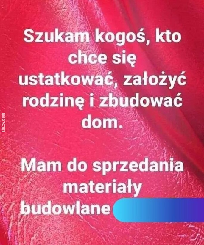 napis, reklama : Szukam kogoś kto chce się ustatkować