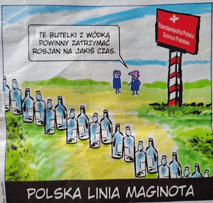 satyra : Polska linia  Maginota "Tarcza Wschód"