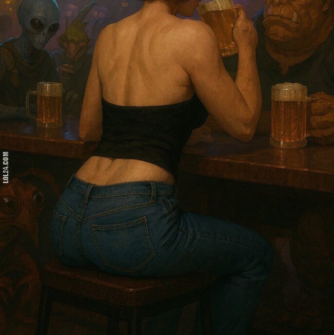 kobieta : W różnych kantynach czy stacjach w kosmosie...