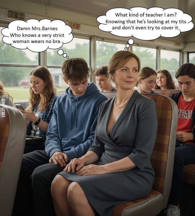 rysunek : Nauczycielka moralnego niepokoju...