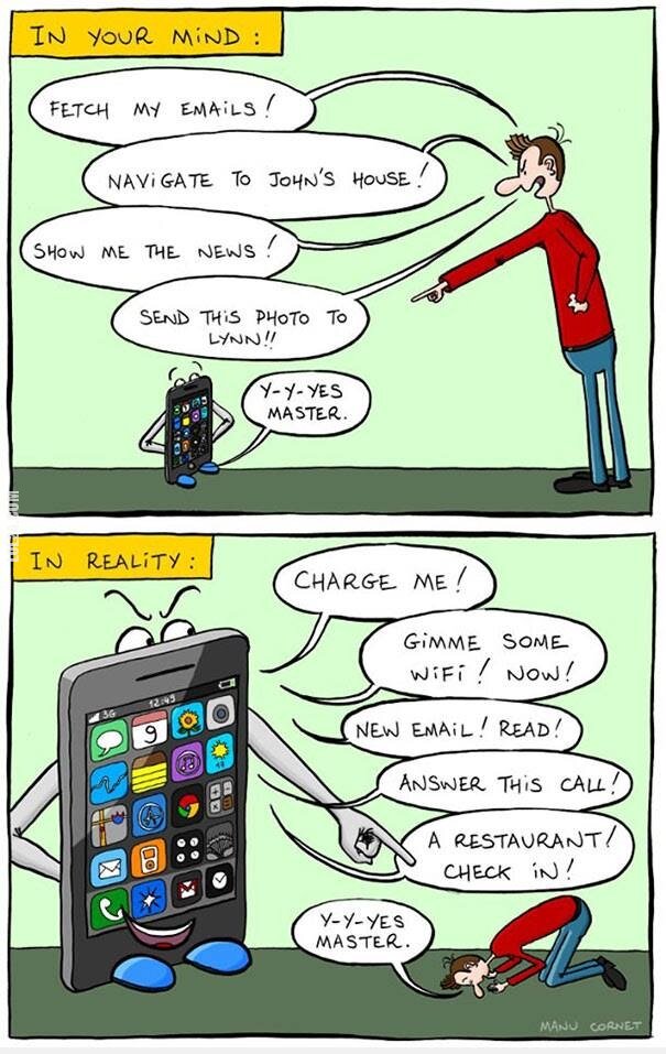rysunek : Nasze wyobrażenia o technologii a rzeczywistość.