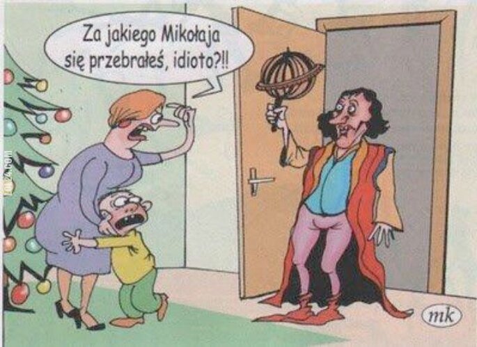 rysunek : Mikołaj Mikołajowi nierówny...