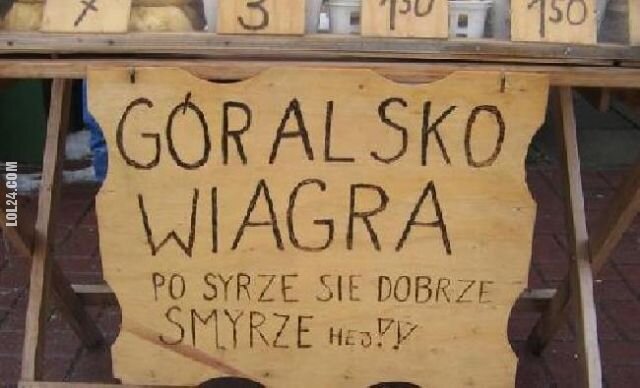 napis, reklama : Góralska viagra