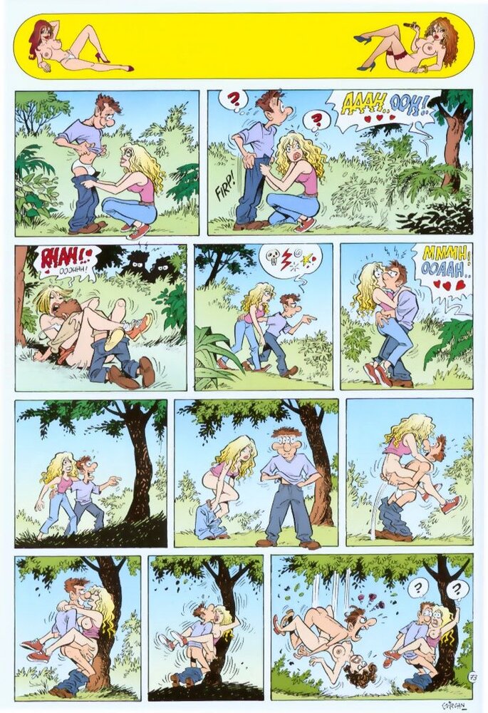 komiks : Stuk puk pod drzewem