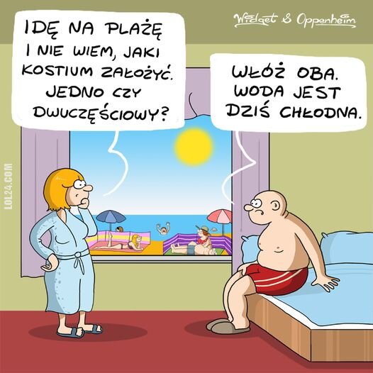 komiczne : Idę na plażę