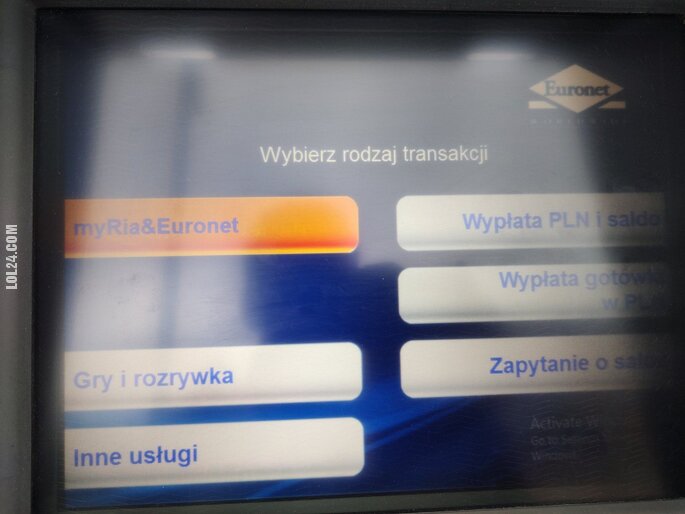 OMG : Bankomat Euronet i pułapka z wypłatą - prowizja za sprawdzenie solda