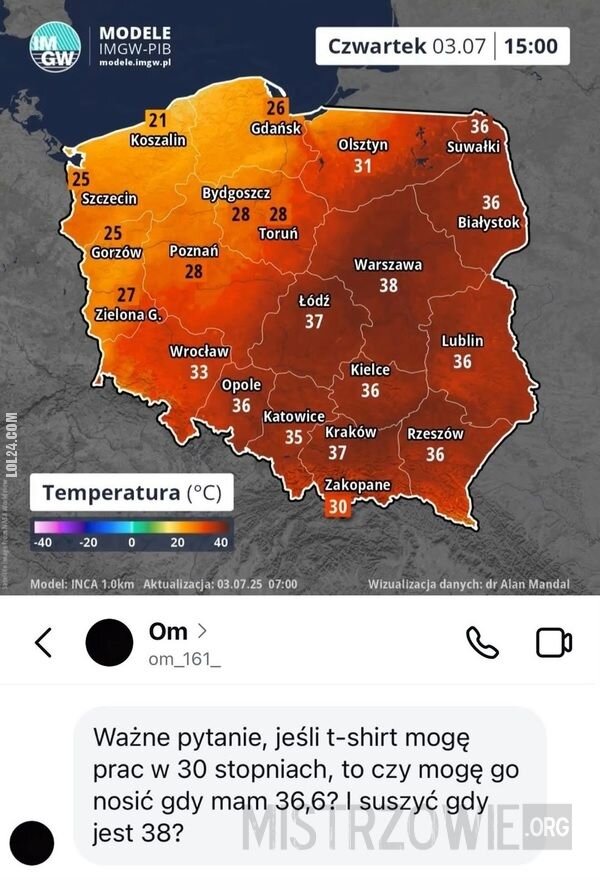 MEM : T-shirt w 30 stopniach