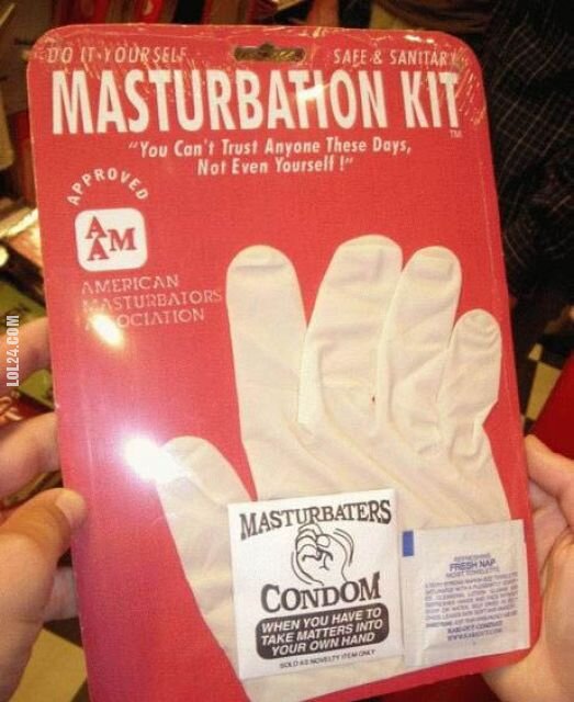 napis, reklama : Masturbation Kit