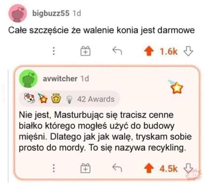 mężczyzna : Recykling