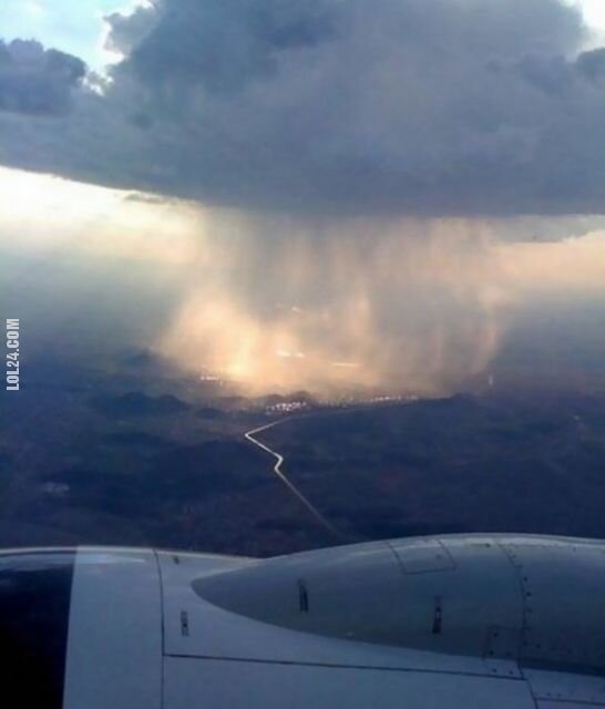 WOW : Widok z samolotu - Deszcz