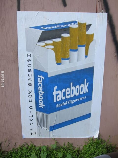napis, reklama : Cigarettes facebook