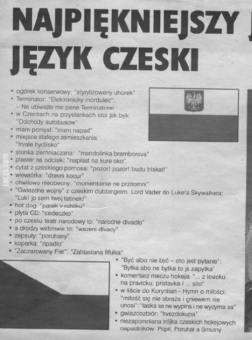 napis, reklama : Czeski Język