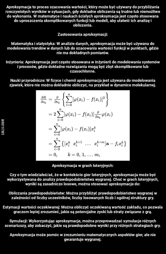 ciekawostka : Aproksymacja