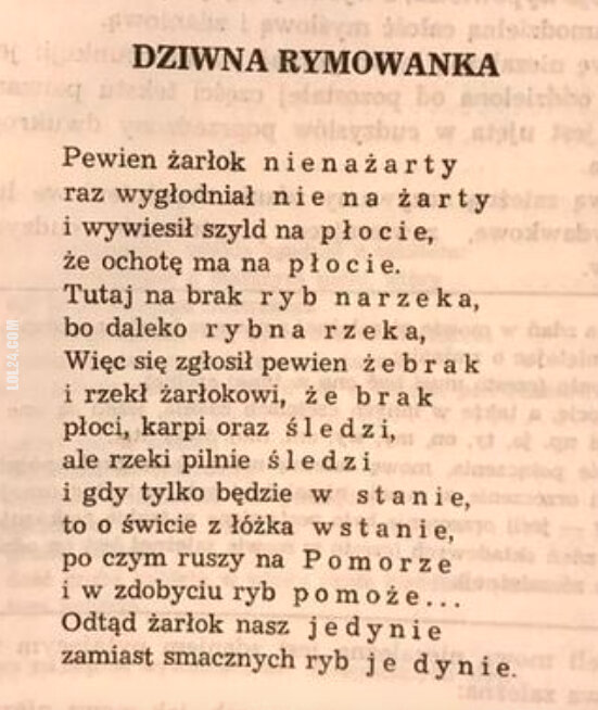 ciekawostka : Językowa zabawa.