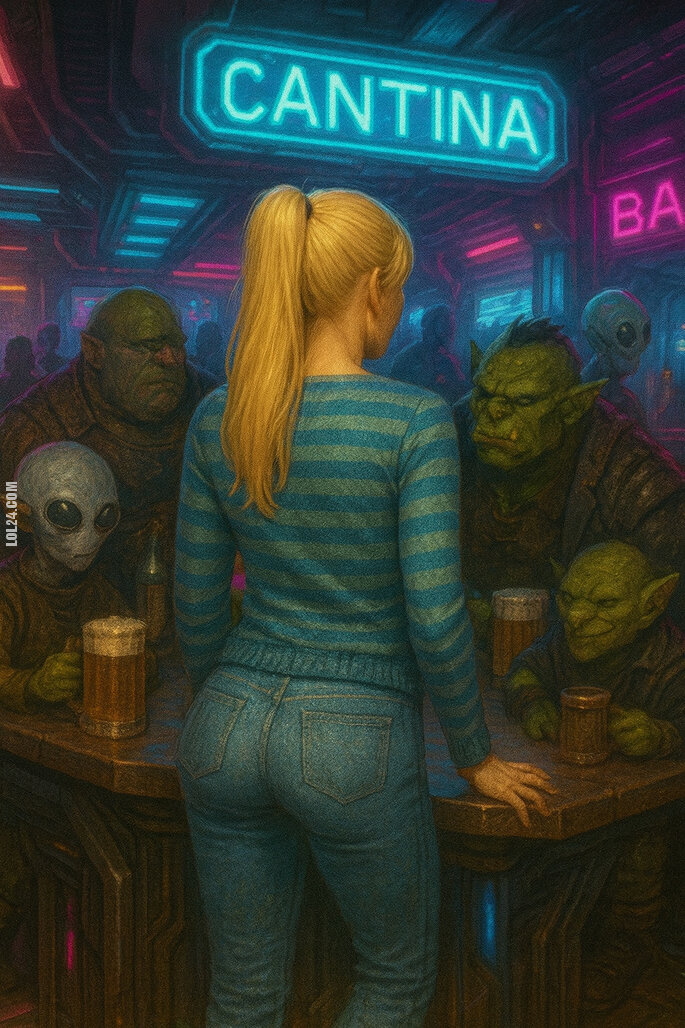 kobieta : Kantyna Wyrzutków w kosmosie