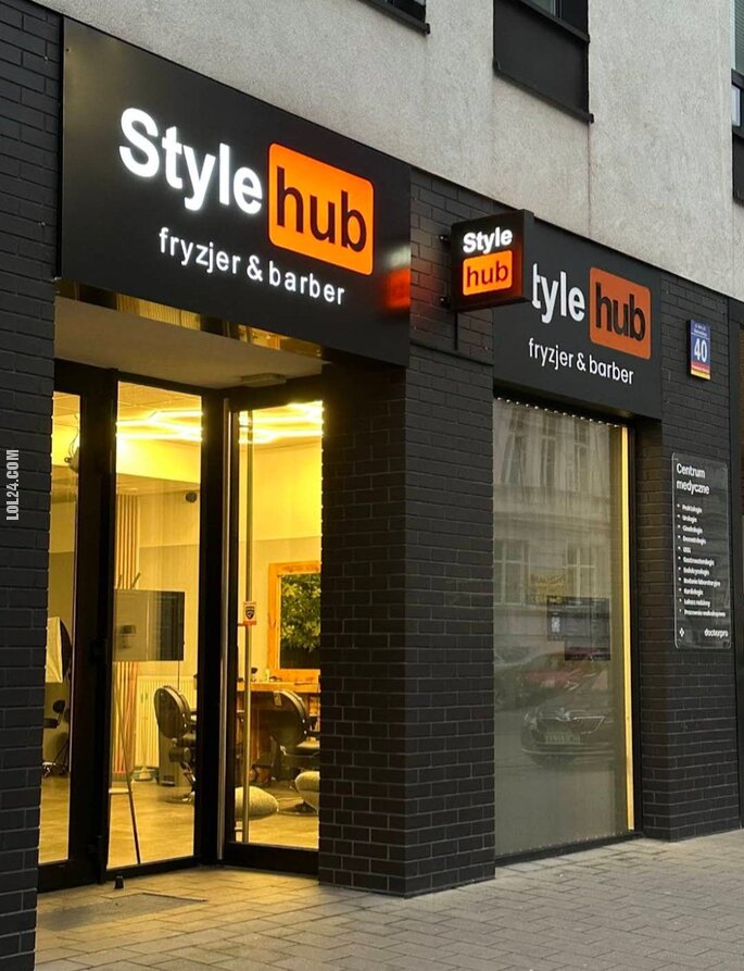 napis, reklama : Stylehub, fryzjer & barber
