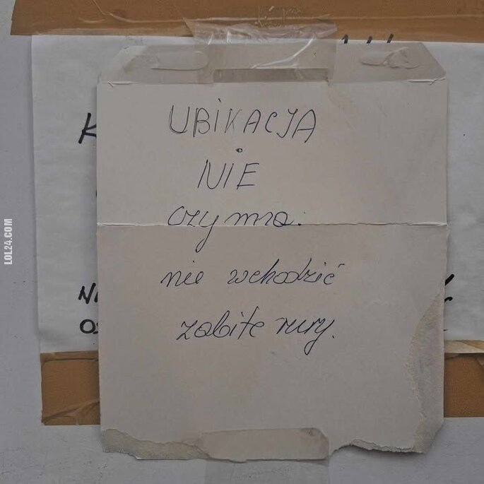 napis, reklama : Nie wchodzić
