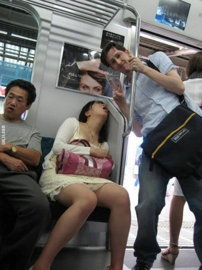 kobieta : Nie zasypiaj w metrze
