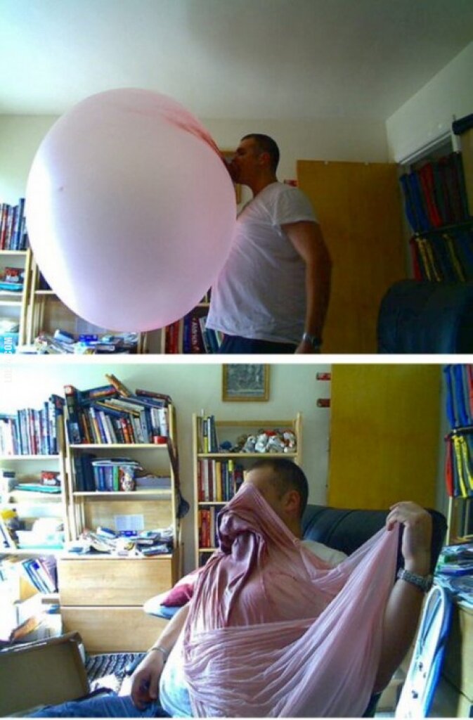 WOW : Ogromny balon z gumy do żucia!
