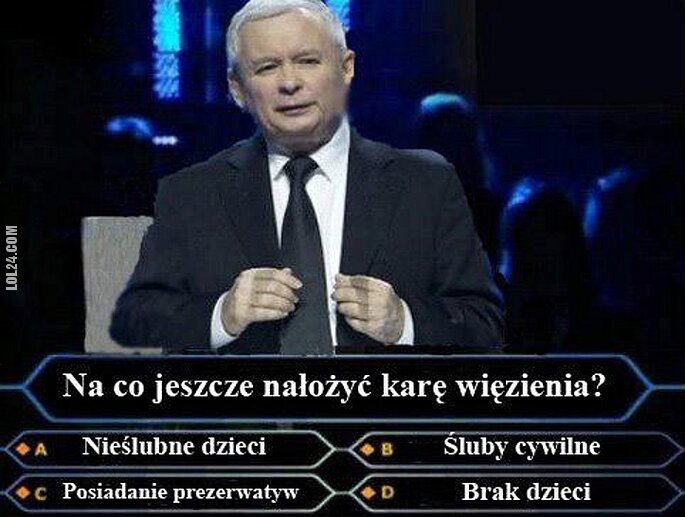 napis, reklama : Kaczyński w milionerach