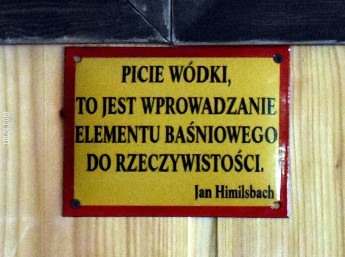 napis, reklama : Picie wódki