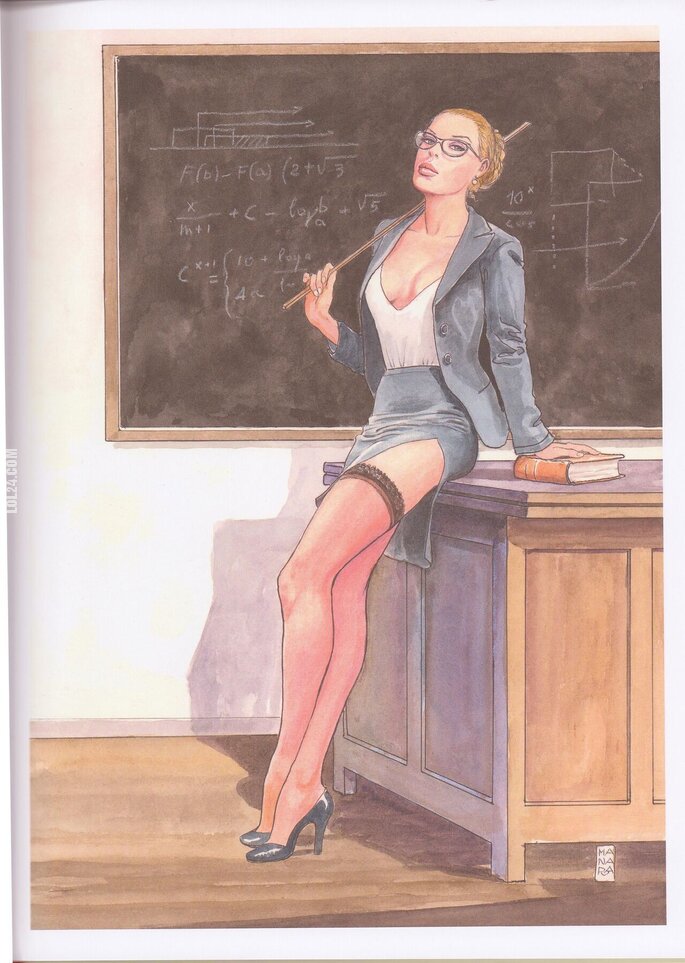rysunek : Wzorcowa profesorka...