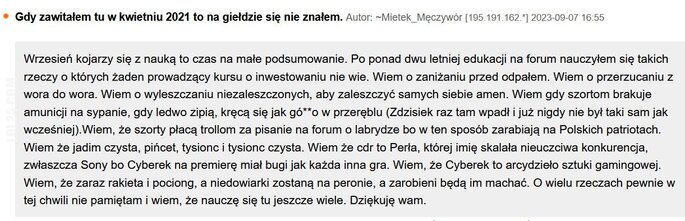 inne : "Piękno" polskiej giełdy, czyli folklor na "bananie". ;)