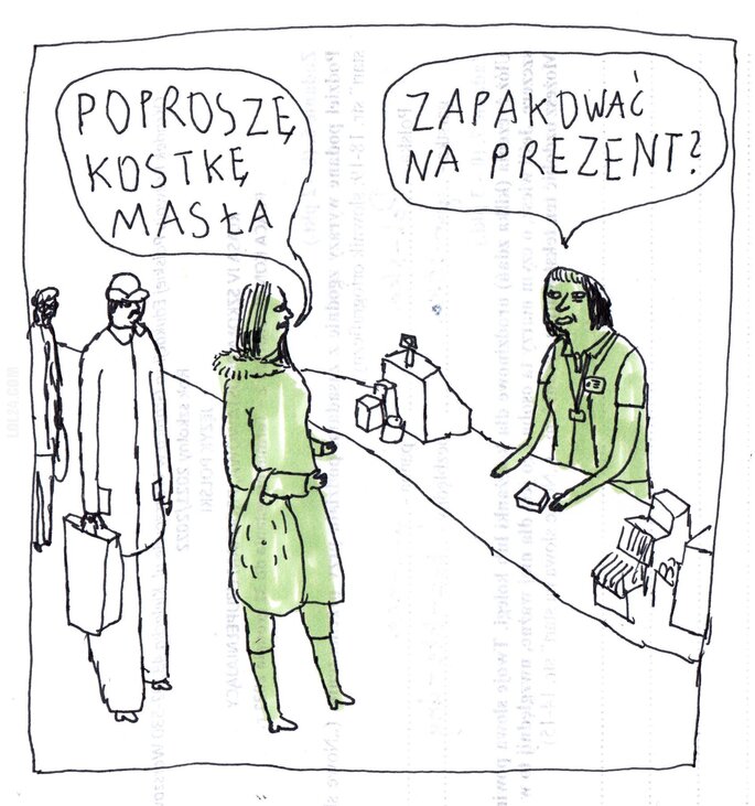 satyra : Poproszę kostkę masła