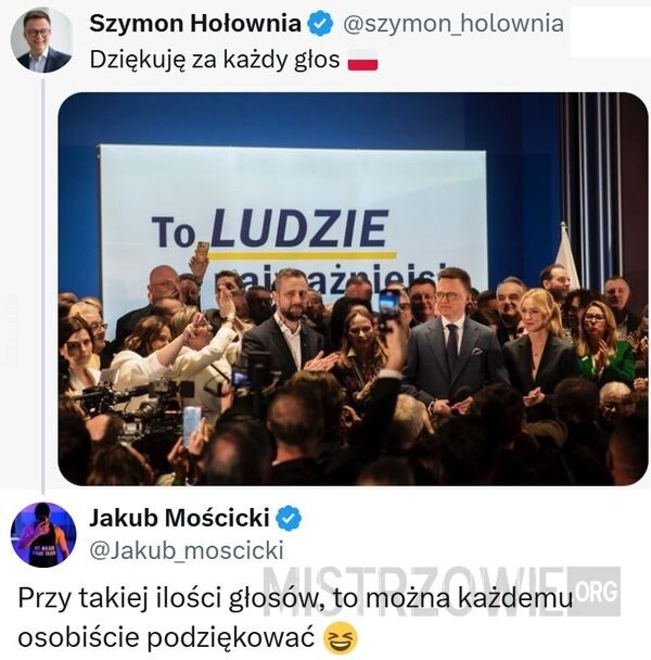 MEM : Podziękowania od Pana Marszałka Hołowni