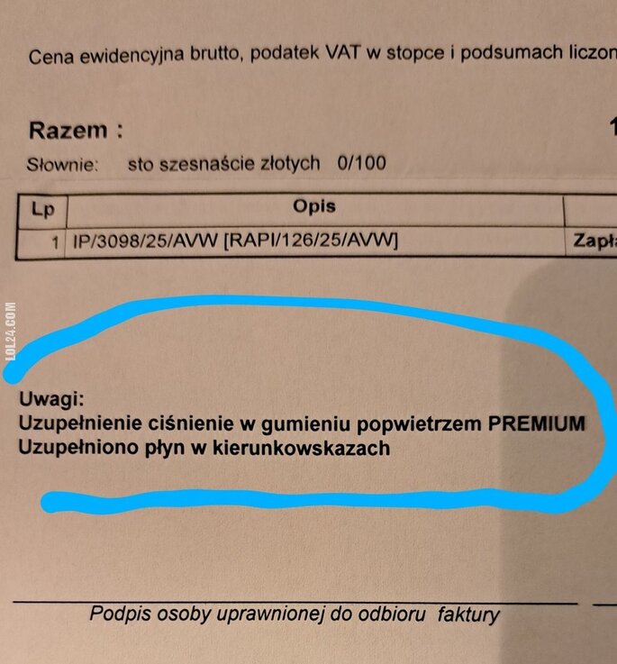 technologia : Kiedy zażartujesz sobie, żeby napompowali powietrzem premium