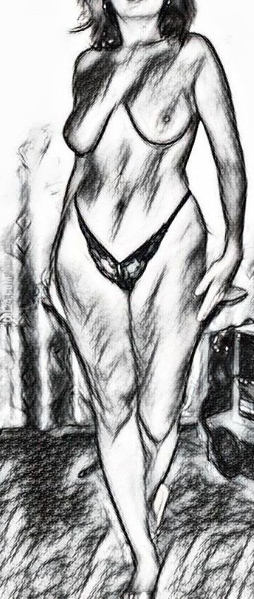 rysunek : Impresja czarno-biała