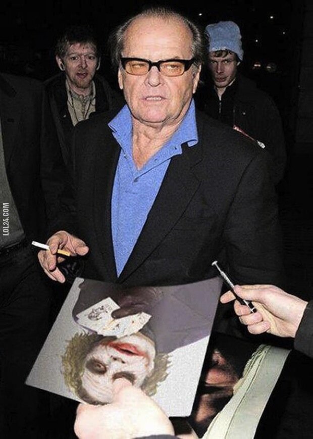 FAIL : Jack Nicholson proszony o autograf na swoim zdjęciu