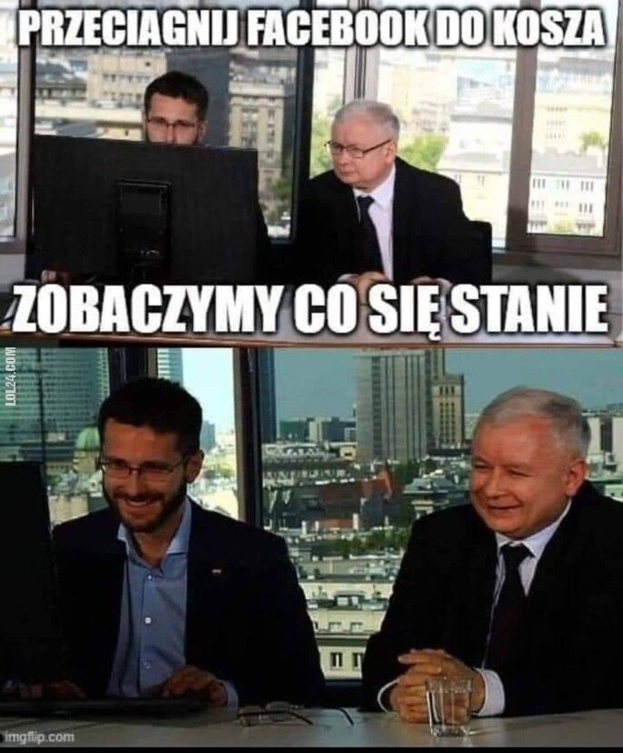 MEM : Przeciągnij Facebook do kosza