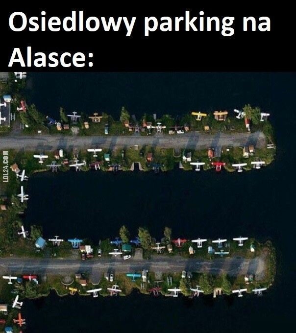 ciekawostka : Osiedlowy parking na Alasce