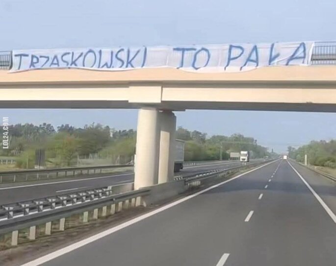 napis, reklama : Trasa S10 pomiędzy Stargardem a Szczecinem 🙆