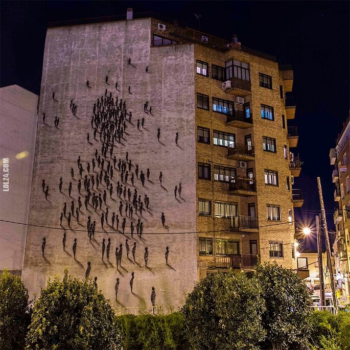 rysunek : Rysunek na budynku w Madrycie