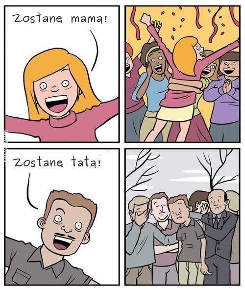 komiczne : Zostanę mamą! vs. Zostanę Tatą!