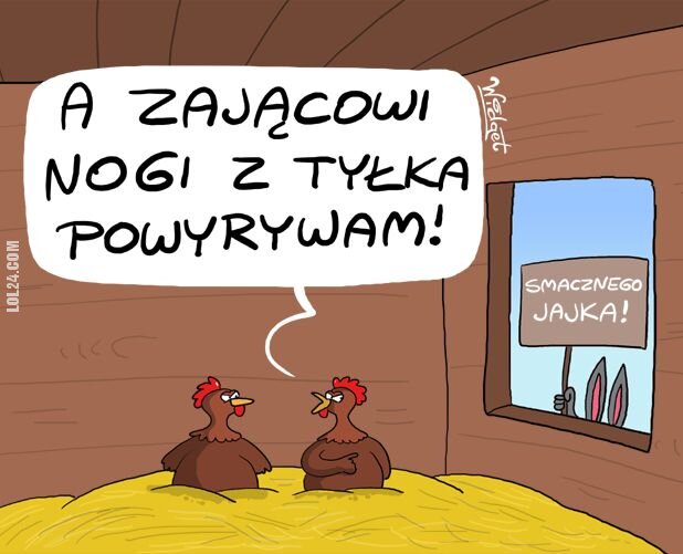 rysunek : Zając - kurczaki