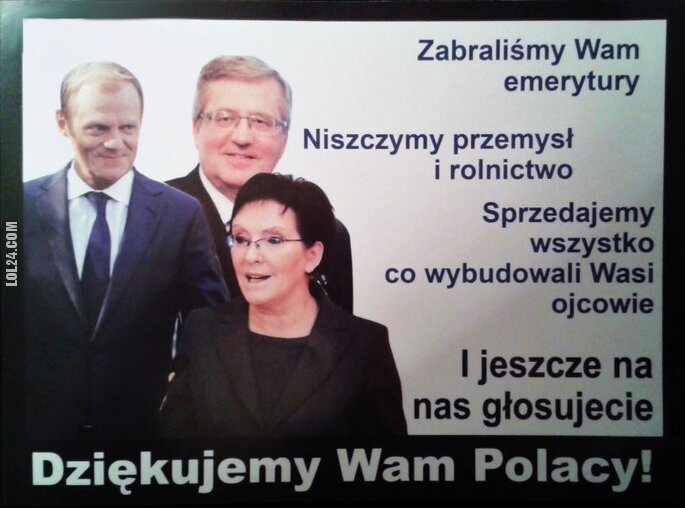 polityka : Dziękujemy Wam Polacy!