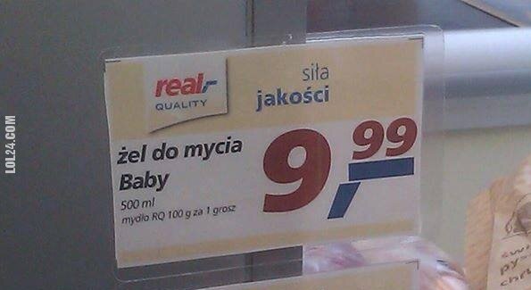 napis, reklama : "Żel do mycia Baby"