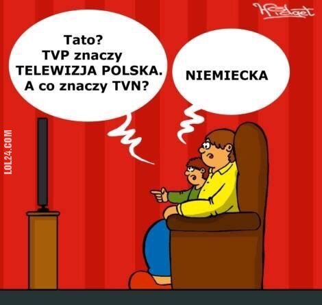 komiks : TVP - TELEWIZJA POLSKA, a TVN?