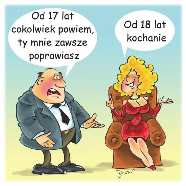 komiczne : Mąż i Żona - poprawianie