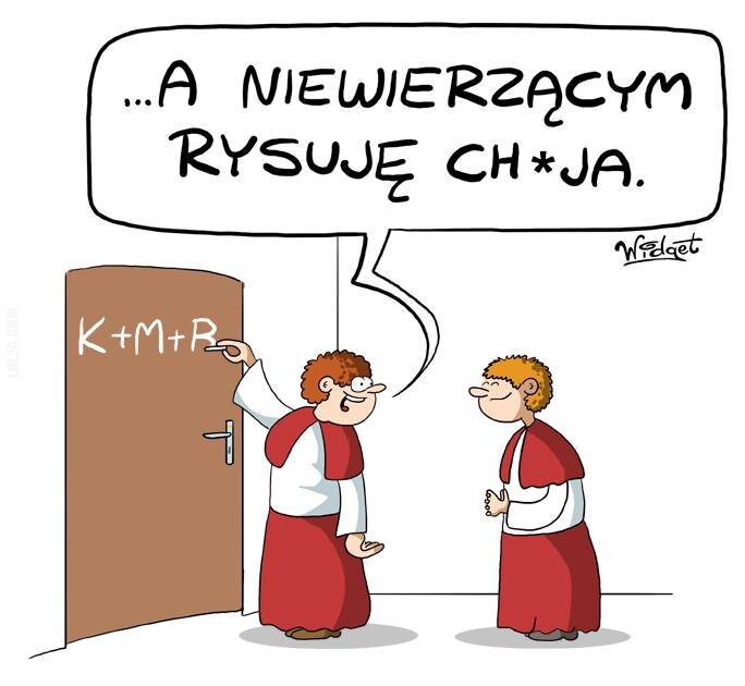 komiczne : A niewierzącym rysuję...